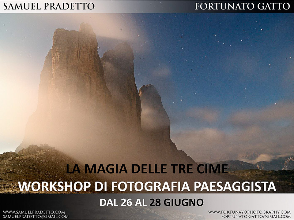 Locandina workshop - Tre cime